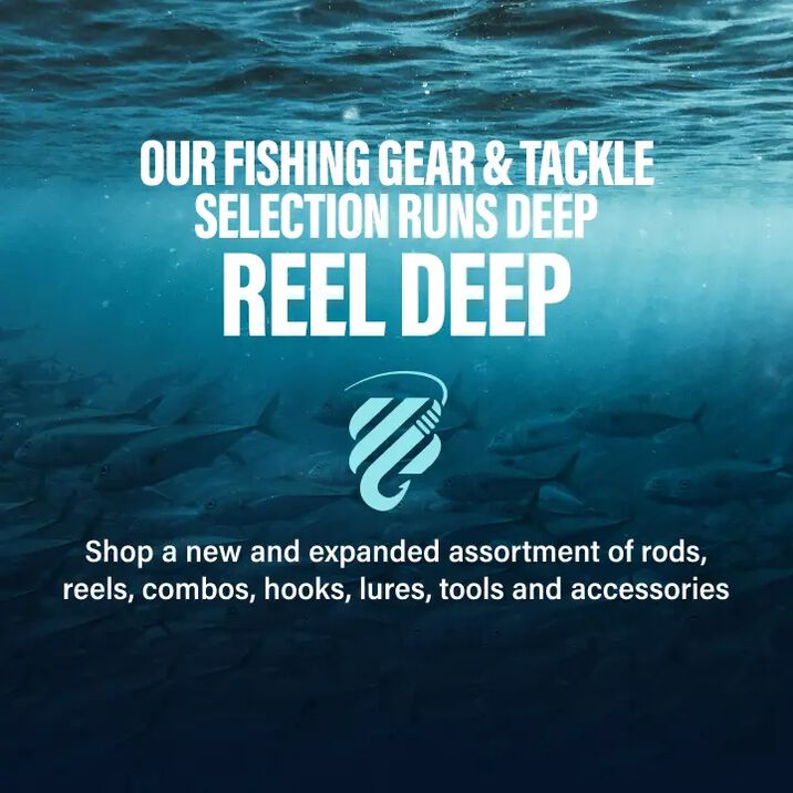 OUR FISHING GEAR & TACKLE SELECTION RUNS DEEP. Shop a new and expanded assortment of rods, reels, combos, hooks, lures, tools and accessories.