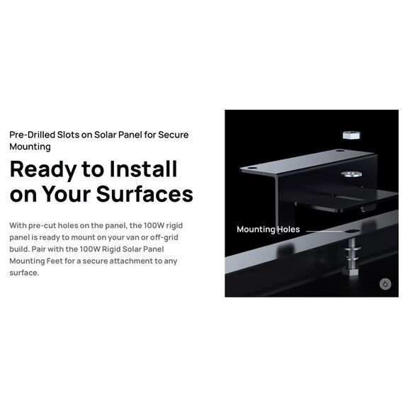 100W Rigid Solar Panel (IP68, two in one) image number 6