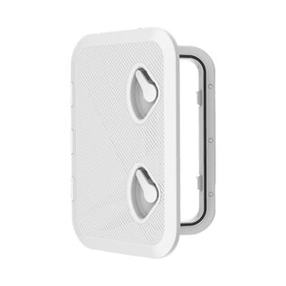 SEAFLO Marine Boat Deck Rectangular Access Hatch, 18.11" x 20.47" (White, Standard) | 180 Degree Opening, Non-Skid