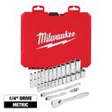1/4" Drive Ratchet & Socket Set - Metric,  28 Piece image number 0