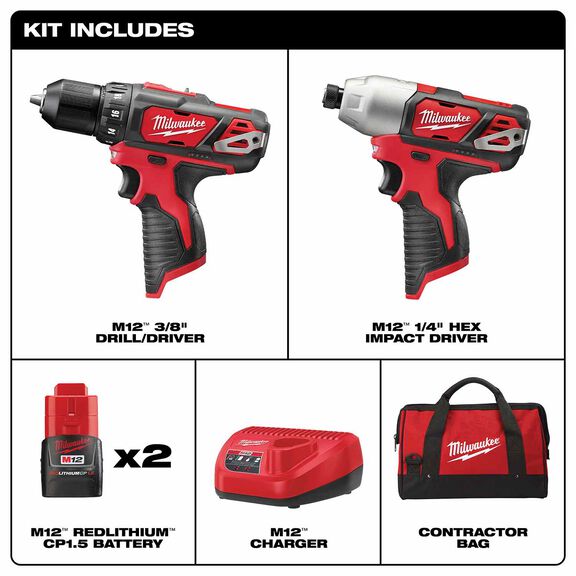 M12&trade; Drill/Impact Combo Kit image number 1