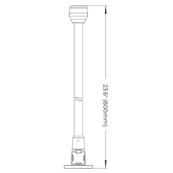 SEAFLO 24" LED All-Round Pole Light, Fold-Down, 2 Nautical Miles Visibility (04-Series) image number 1