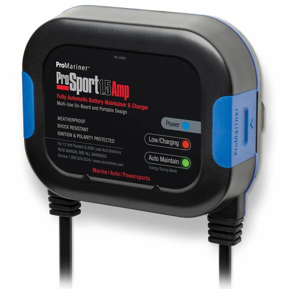 ProSport Automatic Marine Battery Maintainer and Charger, 1.5 Amp image number 0