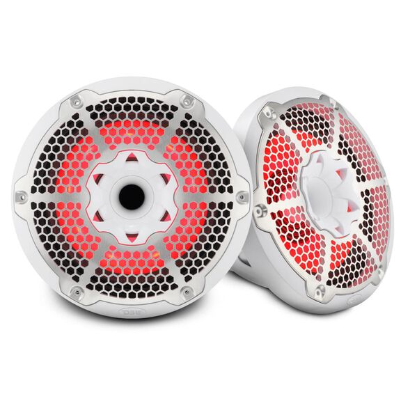 10&rdquo; Marine 2-Way Hybrid Speaker with RGB LED, Compression Driver and Neodymium Magnet, 450W RMS 4-Ohm, Gloss White image number 0