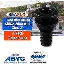 SEAFLO 1" Plastic Thru Hull Fitting White image number 1