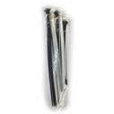 Nylon Cable Ties, Assorted Sizes, Black & White, 100-Pack image number 1