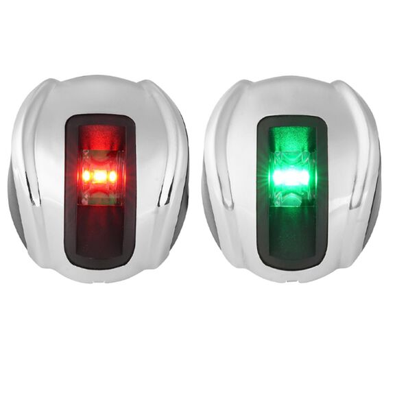 01-Series Pair of Horizontal Mount Navigation Lights, Red Port and Green Starboard Pair, 2 Nautical Miles Visibility image number 0