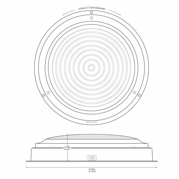 6 7/8" White Aluminum LED Dome Light, White image number 4