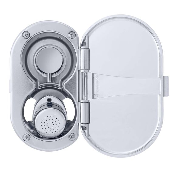 Aidack Transom Shower Hot/Cold Mixer, Chrome Cup & Lid, Small Chrome Sprayer, 6' White Rubber Hose, Chrome Aidack Handle image number 6