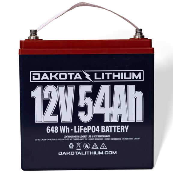 Lithium Iron Phosphate Deep Cycle Battery, 12V, 54Ah, Group 24 image number 1