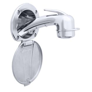 Recessed Shower Chrome Cup with Stainless Steel Lid, Small Chrome Sprayer, 6' Black Rubber Hose