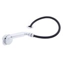 Deck-Mount Sprayer Large Chrome Sprayer w/Elbow, 6' Black Rubber Hose, Ultra-Low Profile Holder image number 1