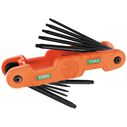 Pro Folding Hex Key Set, 10-Key, TORX Sizes image number 0