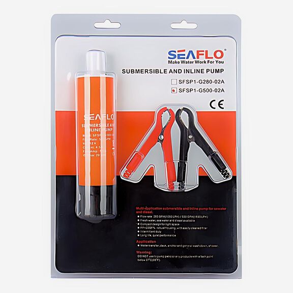 SEAFLO 280 GPH 12V Submersible Inline Pump for Marine and RV image number 1