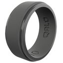 Men's Step Edge Polished Silicone Ring, Size 09 image number 0
