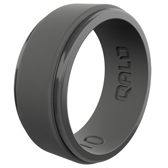 Men's Step Edge Polished Silicone Ring, Size 09 image number 0