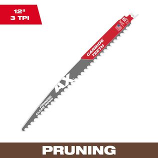 12" 3 TPI The AX&trade; with Carbide Teeth for Pruning & Clean Wood SAWZALL&reg; Blade