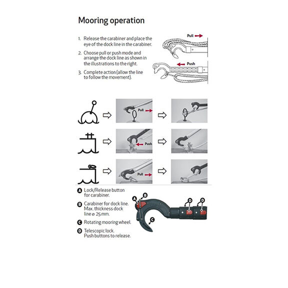 1.8 Meter Telescoping Boat Hook with Moor Hook image number 4
