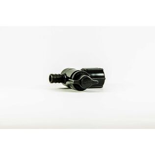 1/2" Barb x 1/2"FPT SW Stop Valve, Black