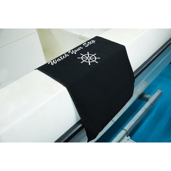 20" x 26" Gunwale Boarding Mat, Watch Your Step image number 1