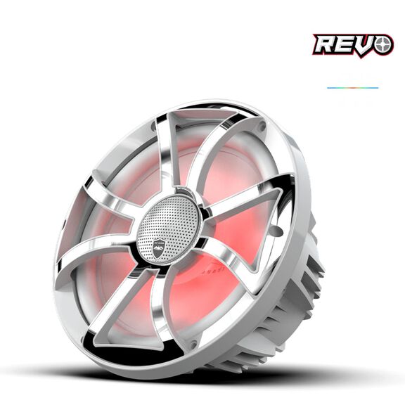 Wet Sounds REVO CX-10 XS-W-SS S2 10-inch High Output Component Style Coaxial Speakers with XS-White Stainless Steel RGB Grilles image number 2