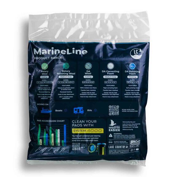 Marine Line 6" x 1" Flat Cutting Wool Blend Pad image number 3