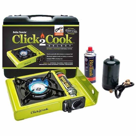 Click2Cook Select Butane or Propane Portable Stove With Hose and Regulator Assembly image number 0
