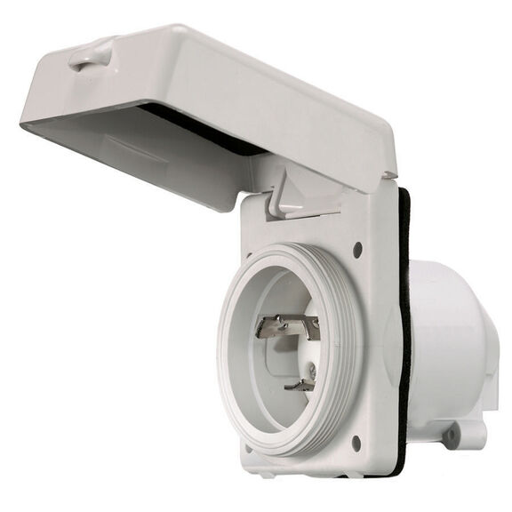 Hubbell Marine Hull Inlet, 30A 125V, Non-Metallic image number 0