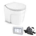 COMMODORE CM6RMT Deluxe Electric Marine Toilet Boating Head &ndash; Raw Water, 12V, with COMMODORE Rinse Pump & Smart Panel image number 0