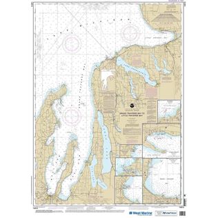Maptech&reg; NOAA Recreational Waterproof Chart-Grand Traverse Bay to Little Traverse Bay; Harbor Springs; Petoskey; Elk Rapids; Suttons Bay; Northport; Traverse City, 14913
