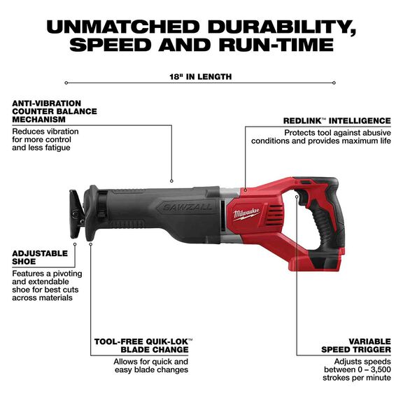 M18&trade; SAWZALL&reg; Reciprocating Saw image number 1