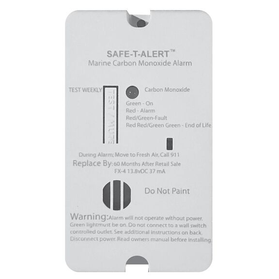 Safe-T-Alert FX-4 Carbon Monoxide Alarm, 12V DC, Hard Wire image number 0