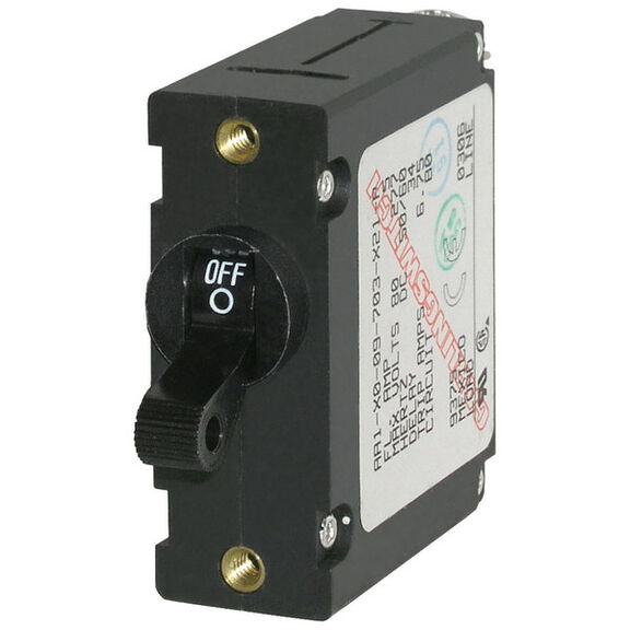 A-Series Single Pole Black Toggle Circuit Breakers image number 0