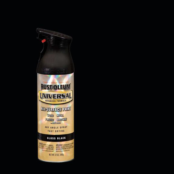 Universal All-Surface Spray Enamel Paint, Gloss Black image number 0