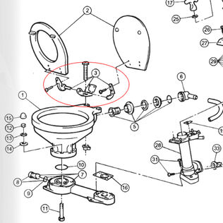 Toilet Seat Lid Hinge Set