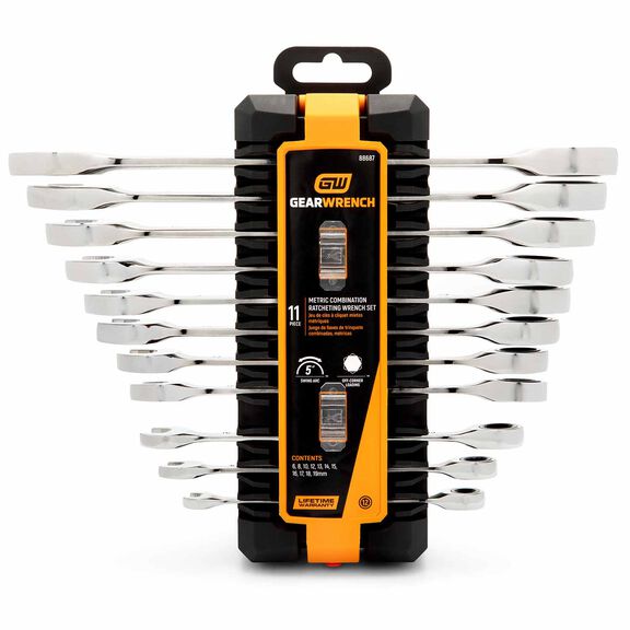 11-Piece Metric Ratcheting Wrench Set image number 1