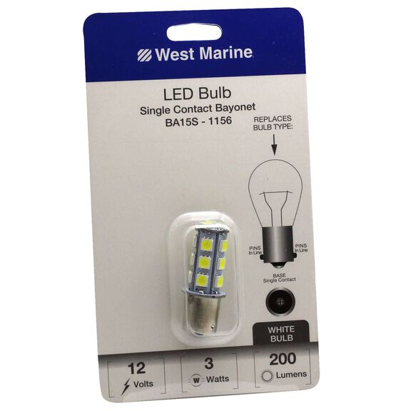 Single Contact Bayonet BA15S-1156 LED Bulb, 200 Max Lumens image number 0