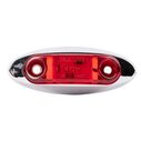 2" LED Oblong Clearance/Side Marker Trailer Light, Red image number 0