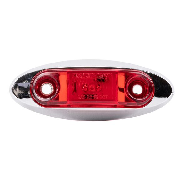 2" LED Oblong Clearance/Side Marker Trailer Light, Red image number 0