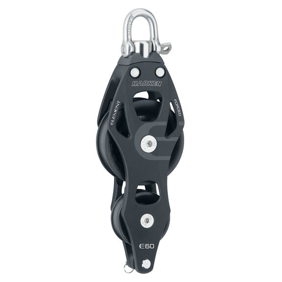 60 mm Element Fiddle Block with Becket and Swivel/Locking Shackle image number 0