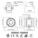 SEAFLO In-Line Blower, 24V 235 CFM 4" Marine Ventilation Fan image number 3