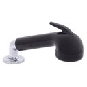 Deck-Mount Sprayer Large Black Sprayer No Hook, w/Elbow, 6' Stainless Steel Hose, Low Profile Holder image number 0