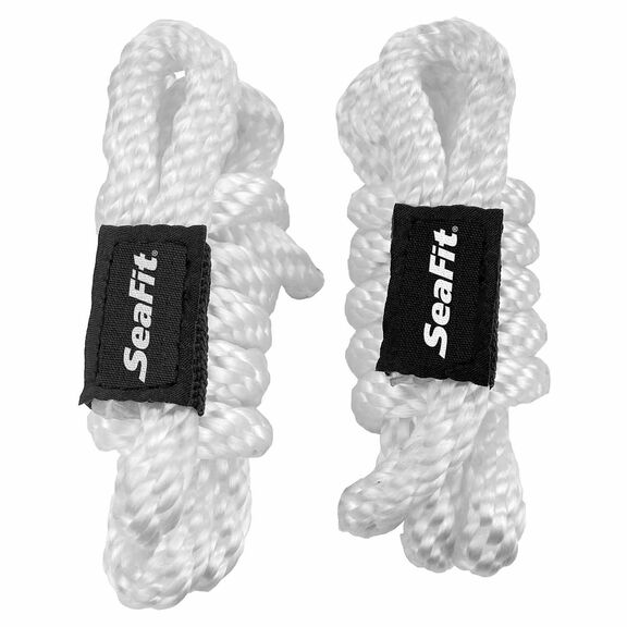 3/8" x 5' Fender Line, Double Braid Nylon, White, Pair image number 0
