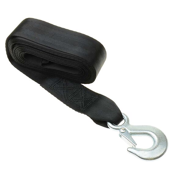 Trailer Winch Strap and Hook, 20' x 2" image number 1