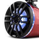HYDRO 8" Marine Tower Speakers with Integrated RGB LED Lights, 375 Watts, Red image number 1