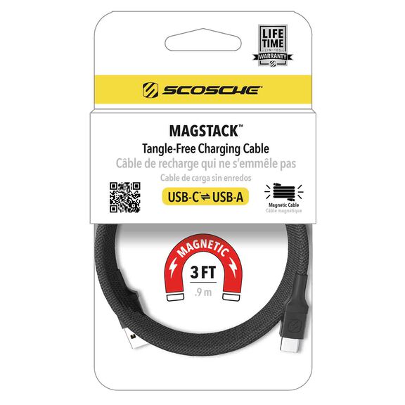 MagStack Magnetic Cable, USB-A to USB-C, 3 Feet image number 0