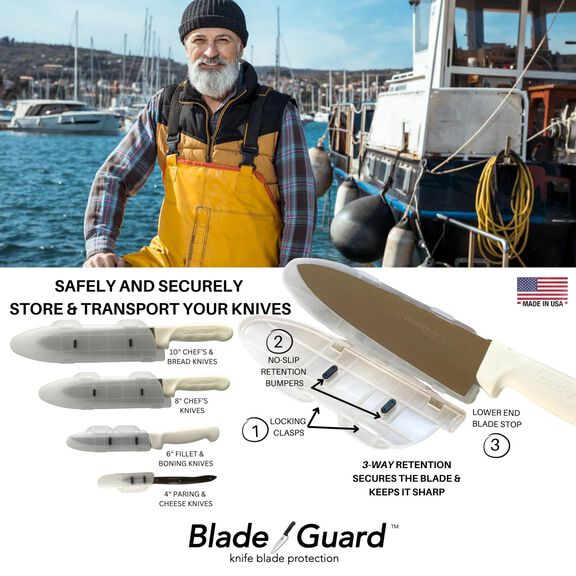 Blade Guard&reg; 4-Pack Knife Edge Protectors & Blade Covers, 4", 6", 8", 10", Blue image number 8