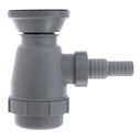 2" Drain, Trap Sink Drain, 3/4" & 1" Hose Barb, w/Chain Stopper Brushed Finish image number 4