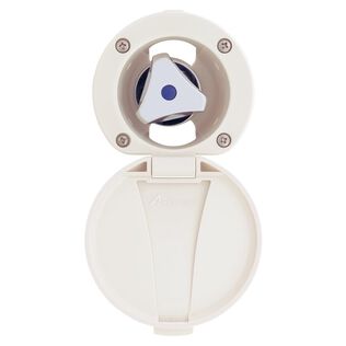 Trinidad Recessed Control Valve Cold Only, Warm White Cup & Lid, Chrome Trinidad Handle