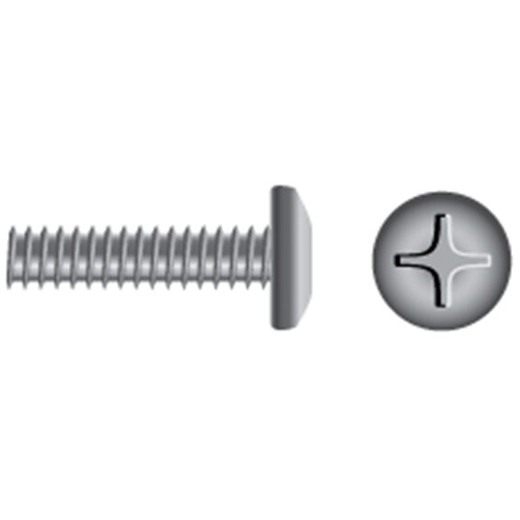 6-32 X 3/8" Stainless Steel Phillips Pan Head Coarse Thread Machine Screws, 100-Pack image number 0
